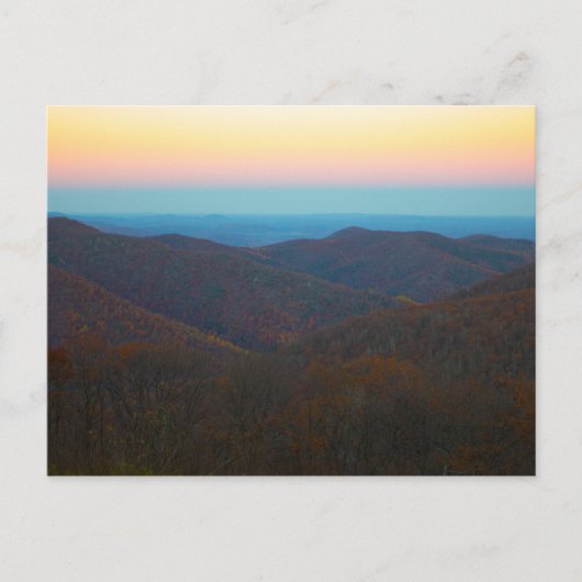 Sunset Over Shenandoah National Park, Virginia Briefkaart (Voorkant)