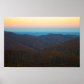 Sunset over Shenandoah National Park, Virginia Poster (Voorkant)