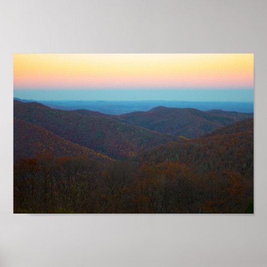 Sunset over Shenandoah National Park, Virginia Poster (Voorkant)