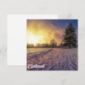 Sunset over sneeuwwinterpark (Voorkant / Achterkant)