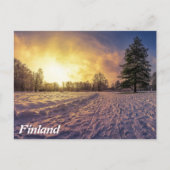 Sunset over sneeuwwinterpark briefkaart (Voorkant)