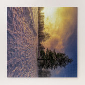Sunset over sneeuwwinterpark legpuzzel (Horizontaal)