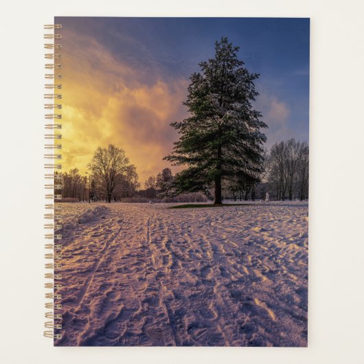 Sunset over sneeuwwinterpark planner (Voorkant)