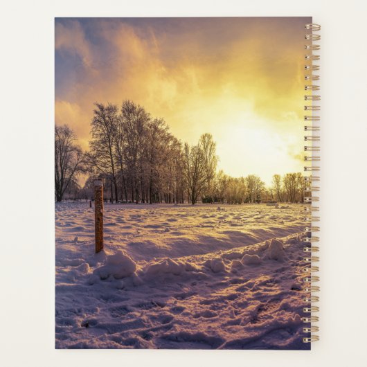 Sunset over sneeuwwinterpark planner (Achterkant)