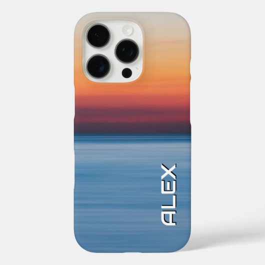 Sunset Over Still Ocean – Dark Zee en Red Sky Case-Mate iPhone Case (Achterkant)