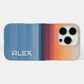 Sunset Over Still Ocean – Dark Zee en Red Sky Case-Mate iPhone Case (Achterkant (horizontaal))