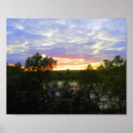 Sunset over Stilwell Pond (10x8 inch) Poster