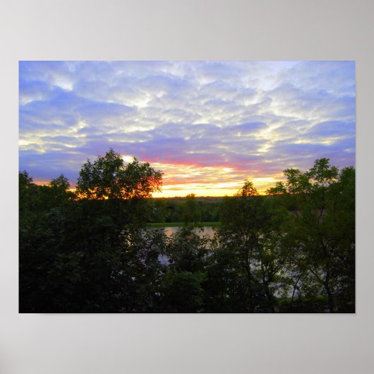 Sunset over Stilwell Pond (16x12) Poster (Voorkant)