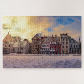 Sunset over street in Riga Jigzaag Puzzle Legpuzzel (Horizontaal)