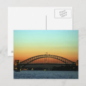 Sunset over Sydney Harbor Bridge, Australië Briefkaart (Voorkant / Achterkant)