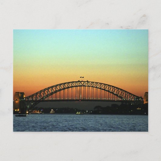 Sunset over Sydney Harbor Bridge, Australië Briefkaart (Voorkant)