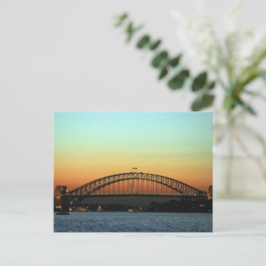 Sunset over Sydney Harbor Bridge, Australië Briefkaart (Staand voorkant)