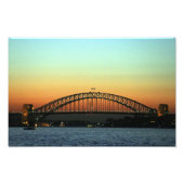 Sunset over Sydney Harbor Bridge, Australië Foto Afdruk (Voorkant)