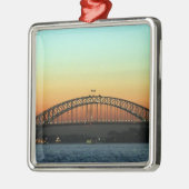 Sunset over Sydney Harbor Bridge, Australië Metalen Ornament (Links)