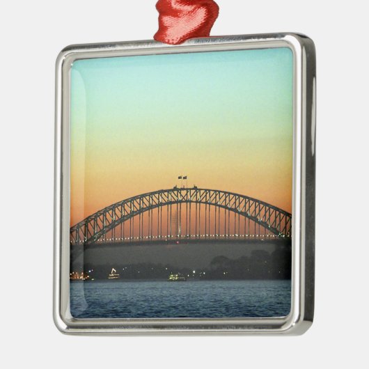 Sunset over Sydney Harbor Bridge, Australië Metalen Ornament (Links)