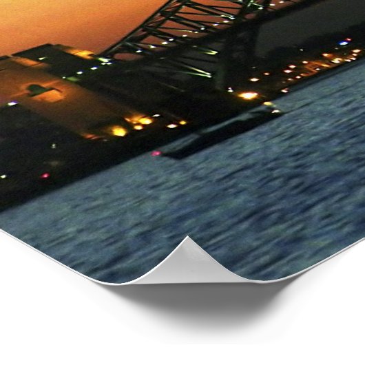 Sunset over Sydney Harbor Bridge, Australië Poster (Hoek)