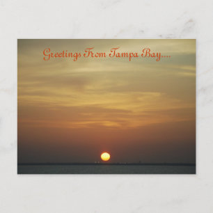 Sunset Over Tampa Bay Post Card Briefkaart