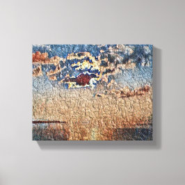 Sunset Over the Ocean Canvas Foto Print