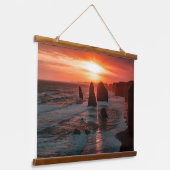 Sunset Over the Ocean Cliffs Wall Art Hangend Wandkleed (Gebogen)