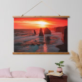 Sunset Over the Ocean Cliffs Wall Art Hangend Wandkleed (Slaapkamer)