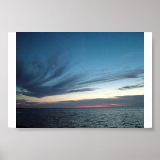 "Sunset Over the Pamlico Sound" Poster (Voorkant)