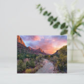 Sunset Over the Watchman Briefkaart (Staand voorkant)