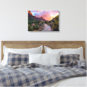 Sunset Over the Watchman Canvas Afdruk (Insitu (Slaapkamer))