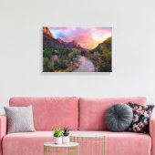 Sunset Over the Watchman Canvas Afdruk (Insitu (Woonkamer))