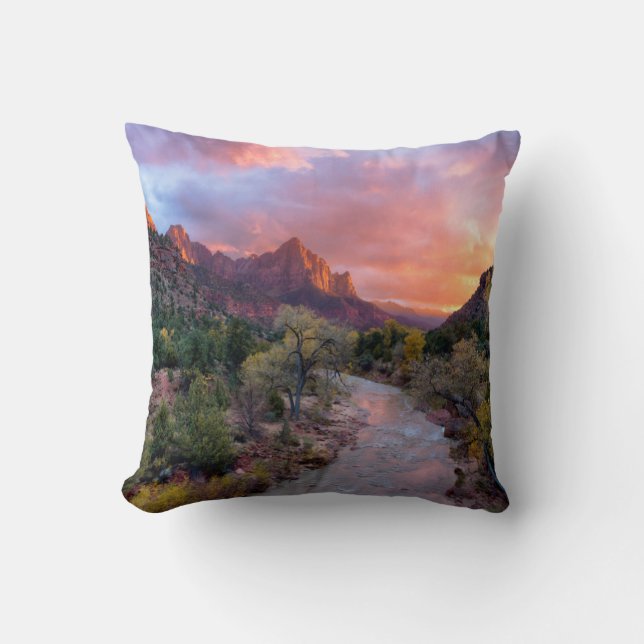Sunset Over the Watchman Kussen (Voorkant)