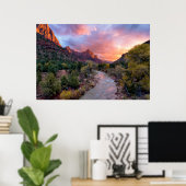 Sunset Over the Watchman Poster (Thuiskantoor)