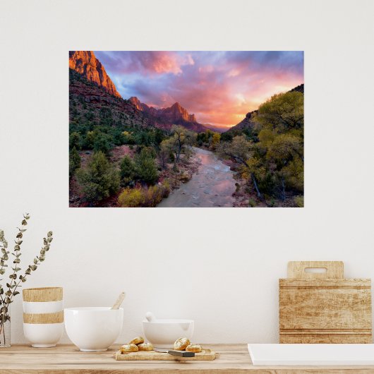 Sunset Over the Watchman Poster (Keuken)