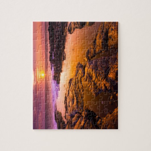 Sunset-over-tidepools, Hawaii Legpuzzel (Verticaal)