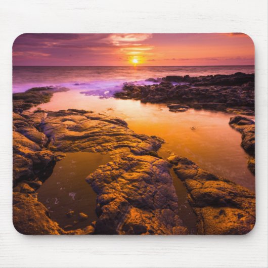 Sunset-over-tidepools, Hawaii Muismat (Voorkant)
