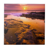 Sunset-over-tidepools, Hawaii Tegeltje (Voorkant)