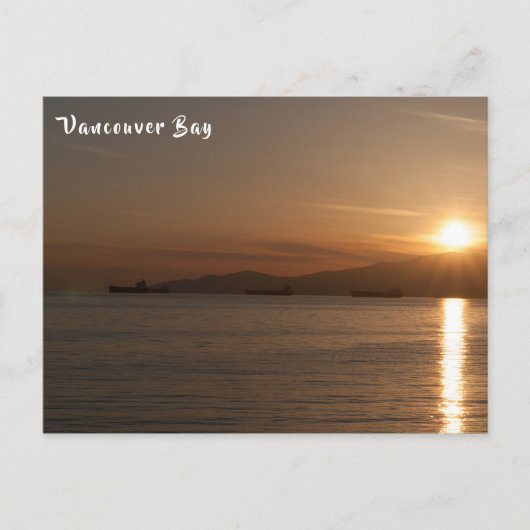 Sunset over Vancouver Bay - Canada Briefkaart (Voorkant)