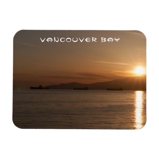 Sunset over Vancouver Bay - Canada Magneet (Horizontaal)