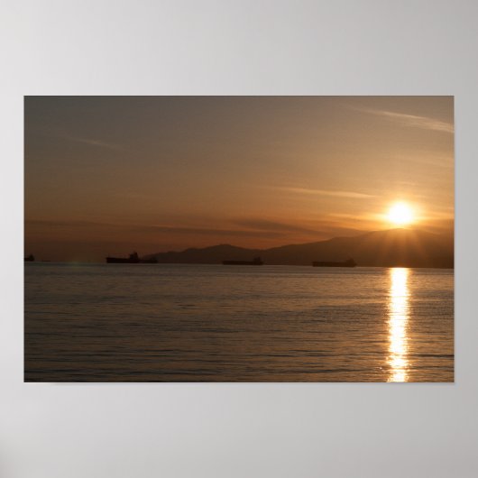 Sunset over Vancouver Bay - Canada Poster (Voorkant)