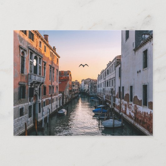 SUNSET OVER VENICE CANAL, ITALIË BRIEFKAART (Voorkant)