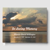 Sunset over Water Begrafenis of Memorial Gastenboe Gastenboek (Voorkant)