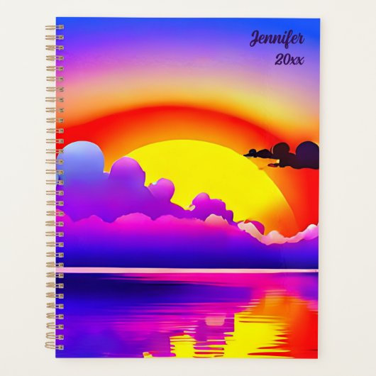 Sunset Over Water Planner (Voorkant)