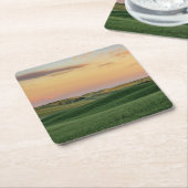 Sunset over Wheat Fields | Staat Washington Kartonnen Onderzetters (Schuin)
