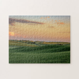 Sunset over Wheat Fields   Staat Washington Legpuzzel
