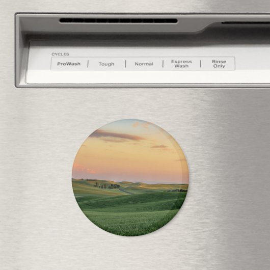 Sunset over Wheat Fields | Staat Washington Magneet (Insitu (Vaatwasser))