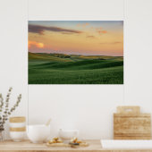 Sunset over Wheat Fields | Staat Washington Poster (Keuken)