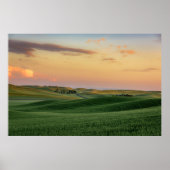 Sunset over Wheat Fields | Staat Washington Poster (Voorkant)