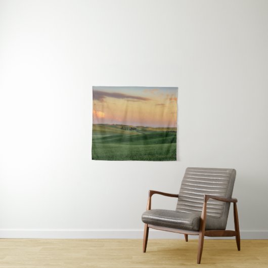 Sunset over Wheat Fields | Staat Washington Wandkleed (In Situ (horizontaal))