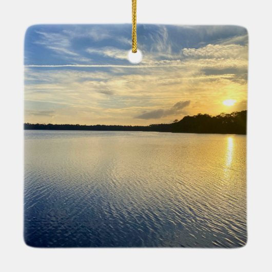 Sunset Over Wildcat Lake Keramisch Ornament (Achterkant)