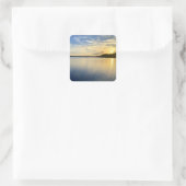 Sunset Over Wildcat Lake Vierkante Sticker (Tas)