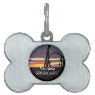Sunset Over Wildfire Pet Tag Huisdieren Naamplaatje
