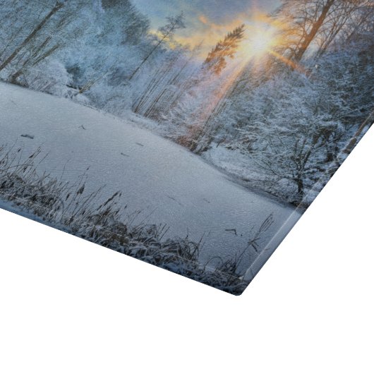 Sunset Over Winter Forest Lake Snijplank (Hoek)